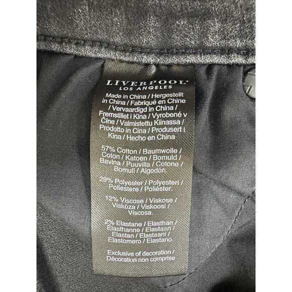 Liverpool Los Angeles Jeans Womens 10 Black The Crop Flare Stretch Dark Denim - Picture 6 of 12